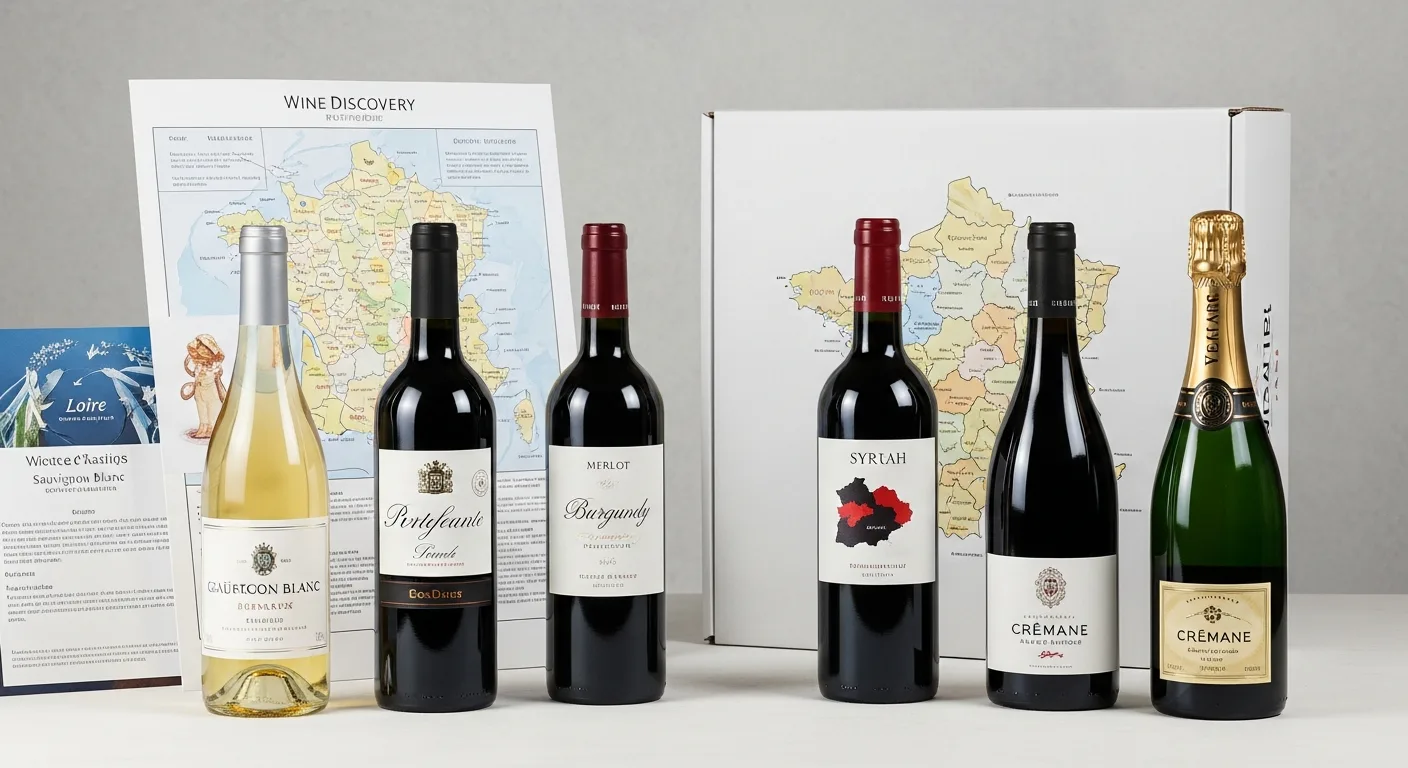 Coffret découverte de 6 bouteilles avec fiches régionales