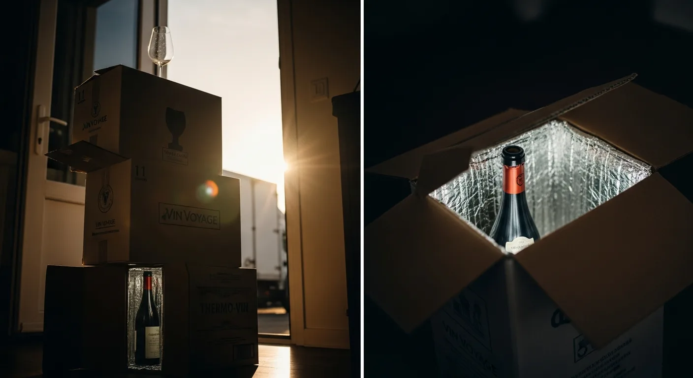 Cartons isothermes pour transport de bouteilles de vin en déménagement